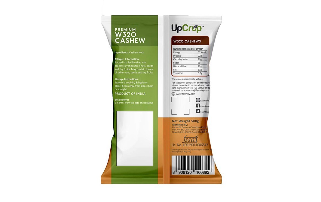 UpCrop Premium W320 Cashew    Pack  500 grams
